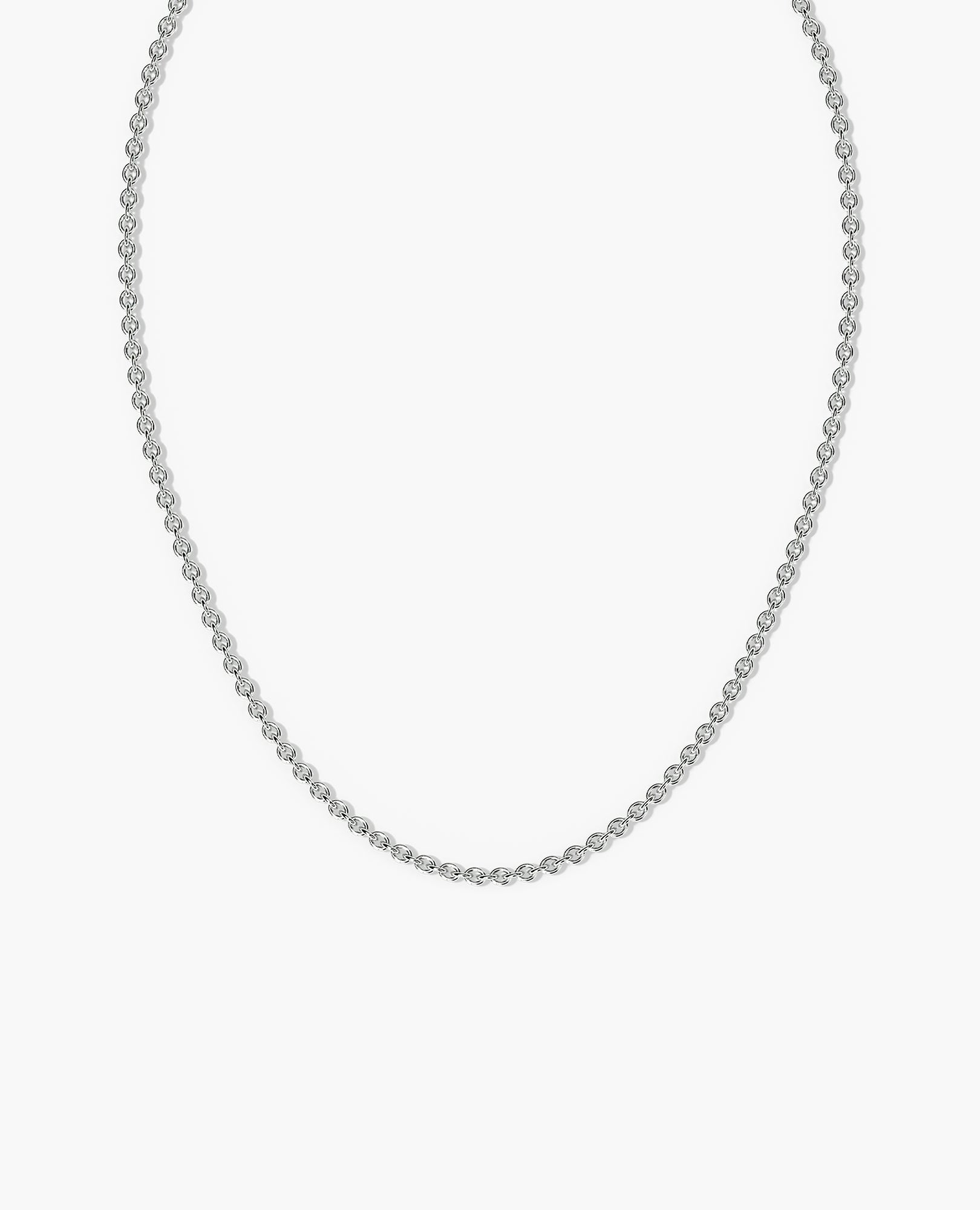 CABLE Silver Chain Necklace - 4mm