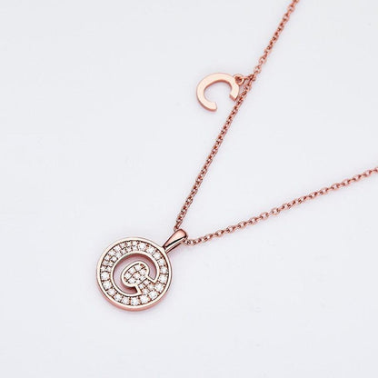 Personalized "C" latter diamond necklace