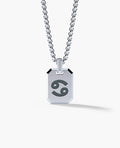 CANCER MINI ZODIAC Dog Tag Silver Pendant