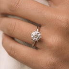 2.0 CT Round Moissanite Solitaire Engagement Ring