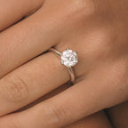 2.0 CT Round Moissanite Solitaire Engagement Ring