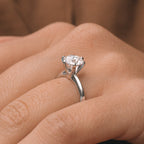 2.0 CT Round Moissanite Solitaire Engagement Ring