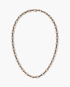 ARTURO Gold Link Necklace with Black Diamonds - 6mm