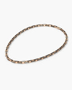 ARTURO Gold Link Necklace with Black Diamonds - 6mm