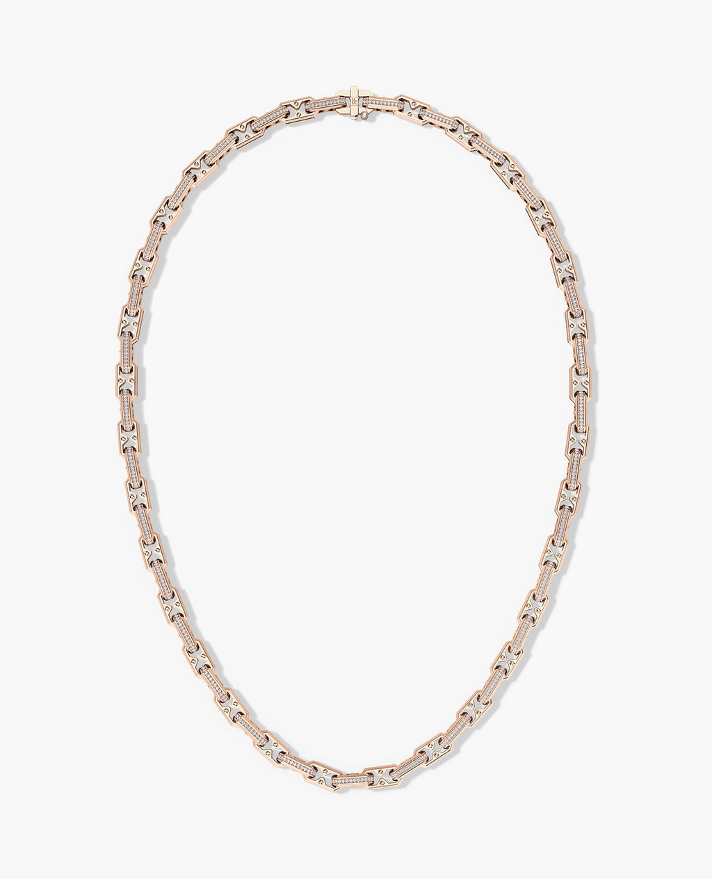 ARTURO Gold Link Necklace with Diamonds - 6mm