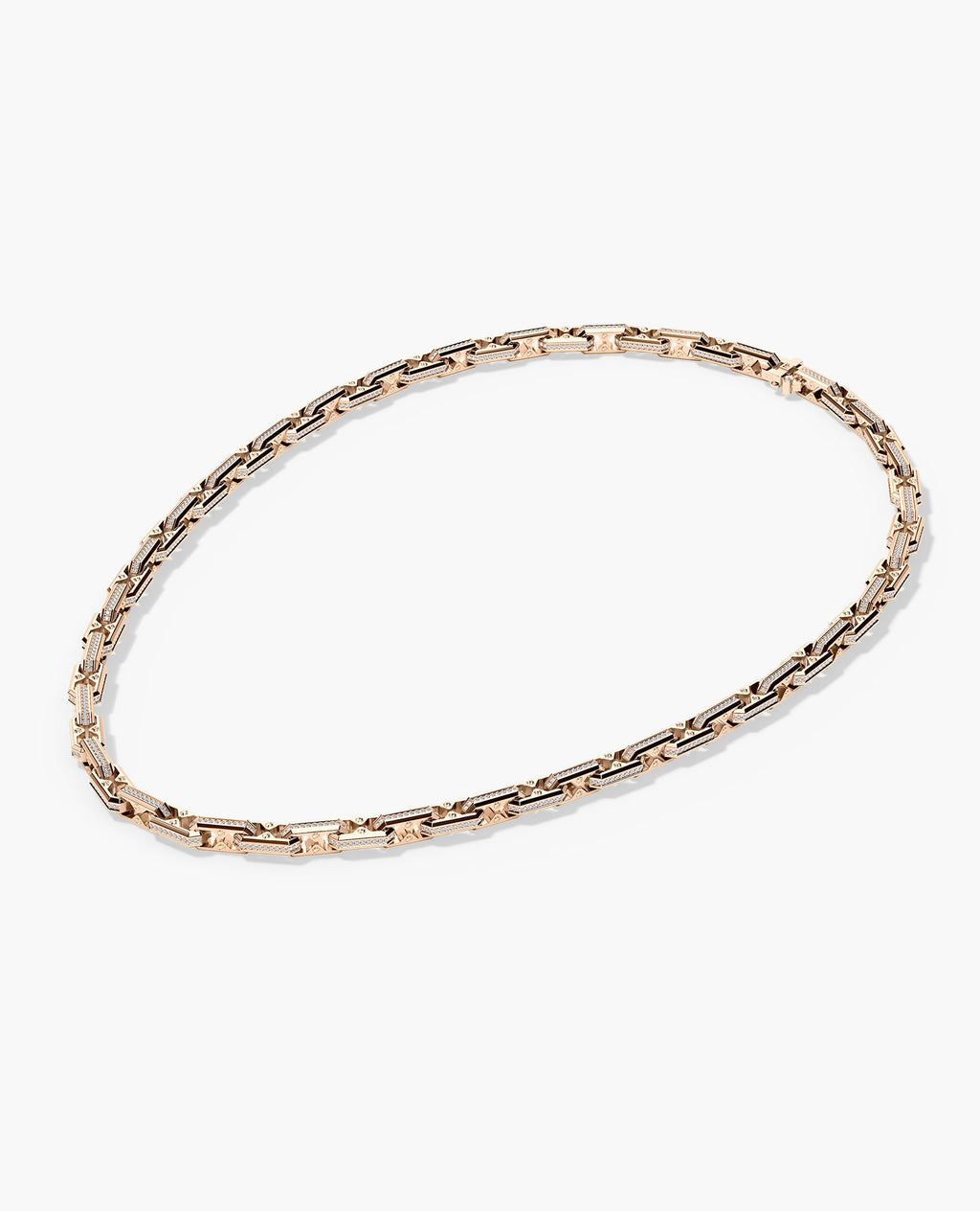 ARTURO Gold Link Necklace with Diamonds - 6mm
