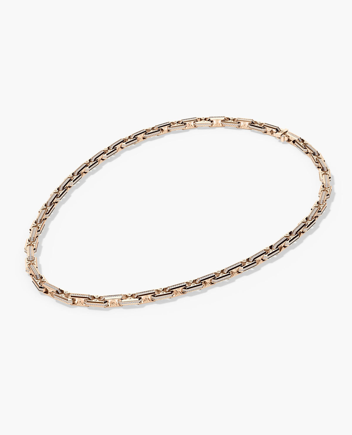 ARTURO Gold Link Necklace with Diamonds - 6mm