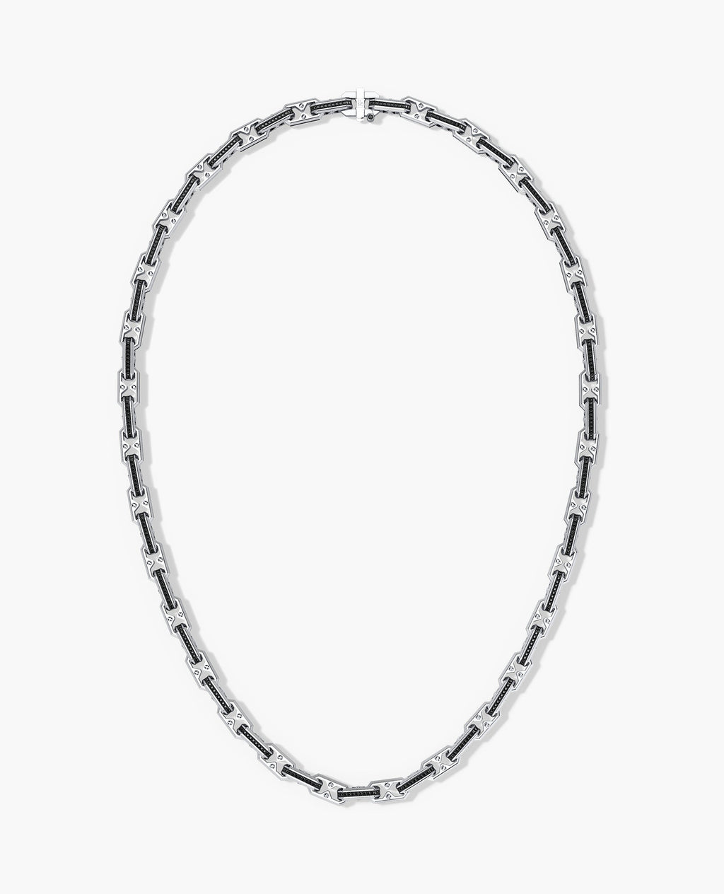 ARTURO Gold Link Necklace with Black Diamonds - 6mm