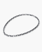 ARTURO Gold Link Necklace with Black Diamonds - 6mm