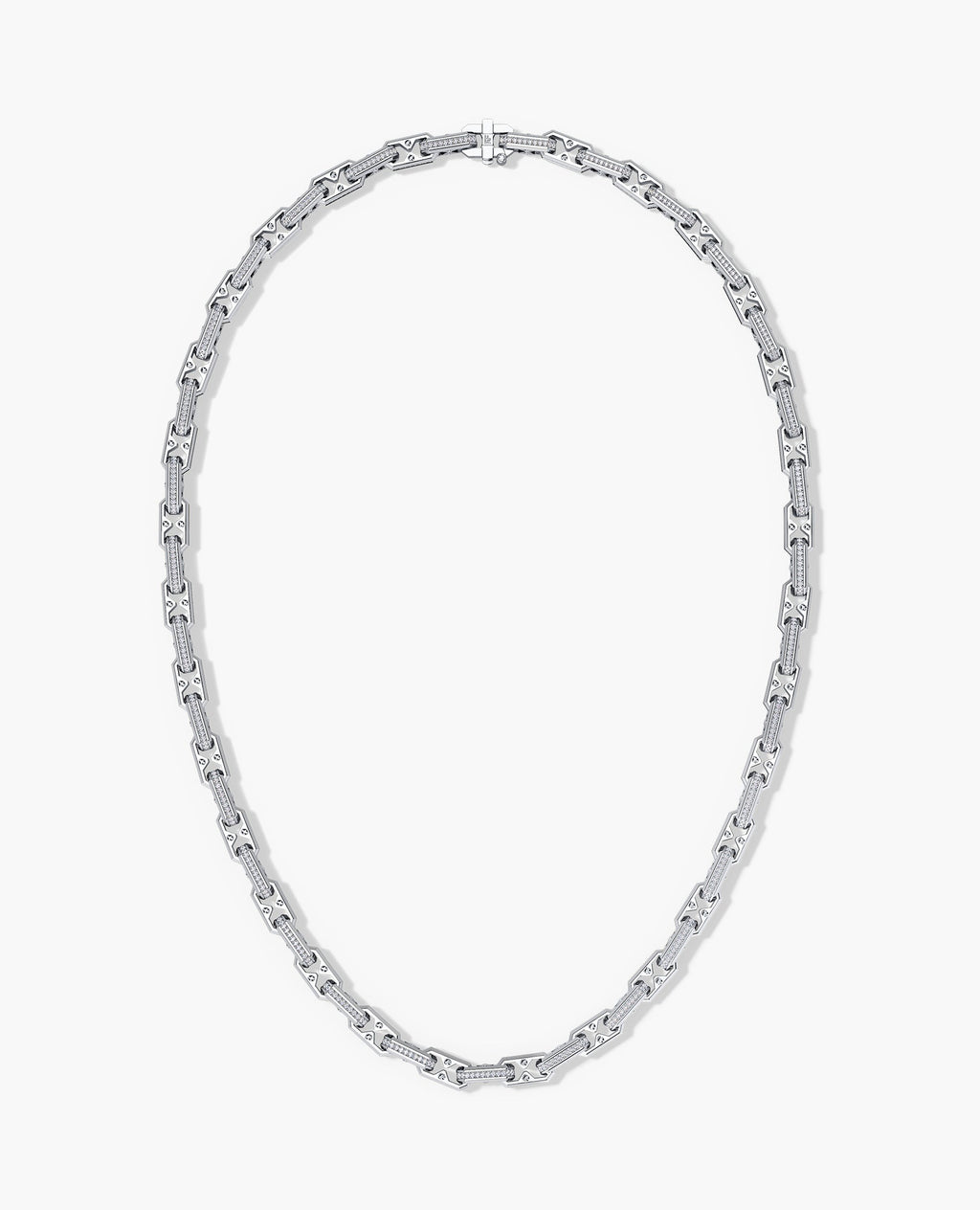 ARTURO Gold Link Necklace with Diamonds - 6mm