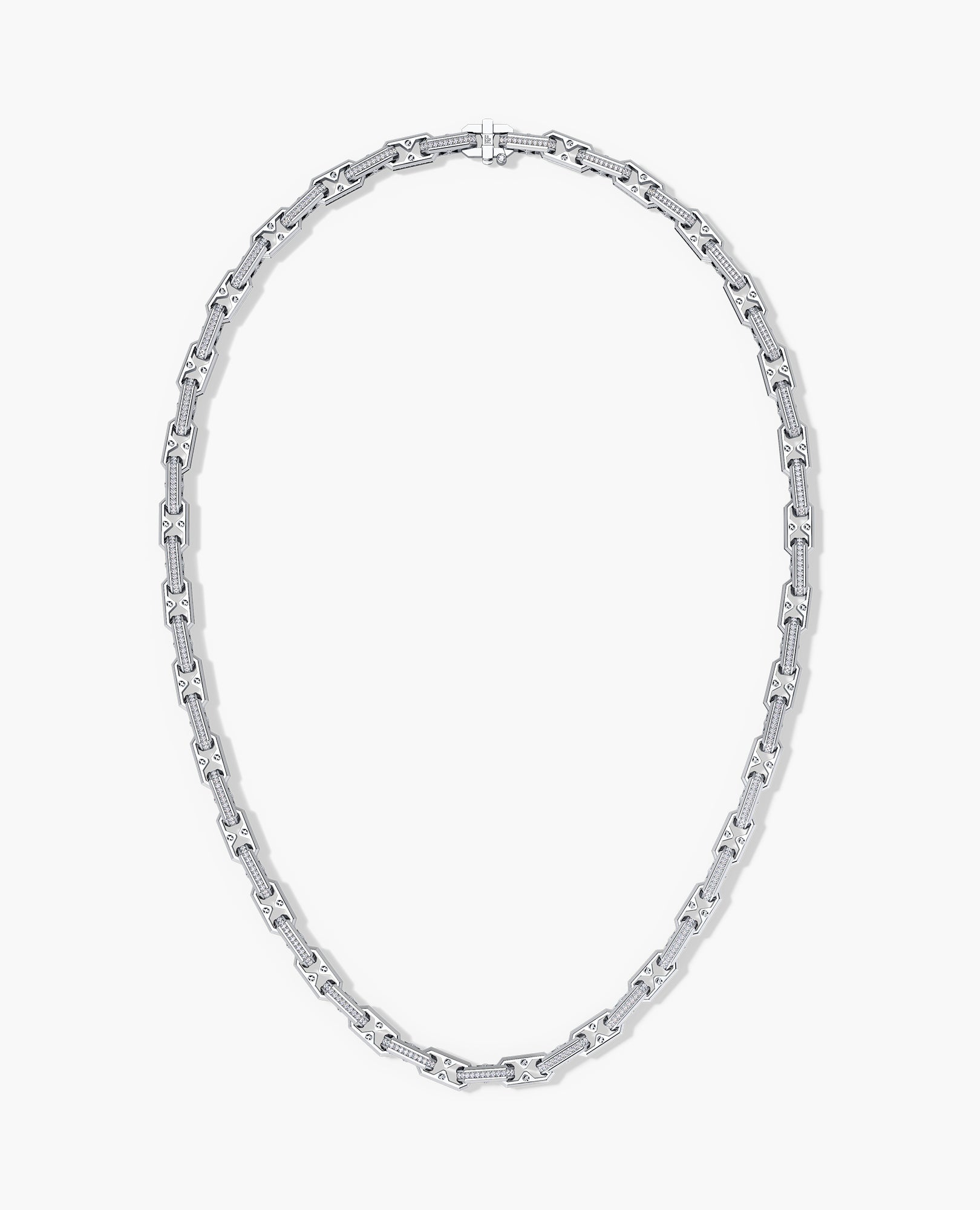 ARTURO Gold Link Necklace with Diamonds - 6mm