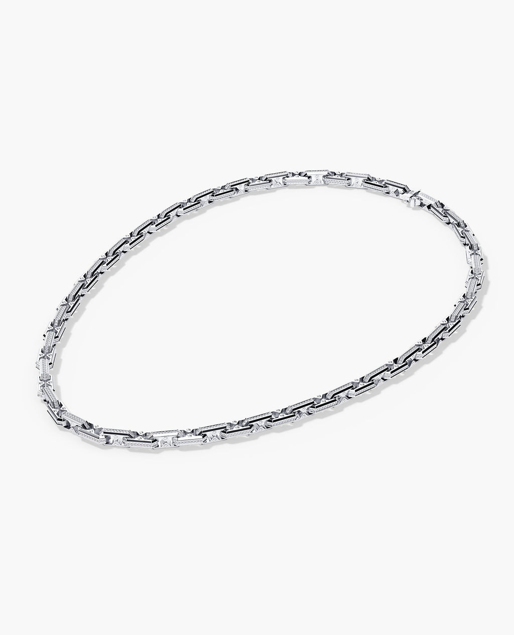 ARTURO Gold Link Necklace with Diamonds - 6mm