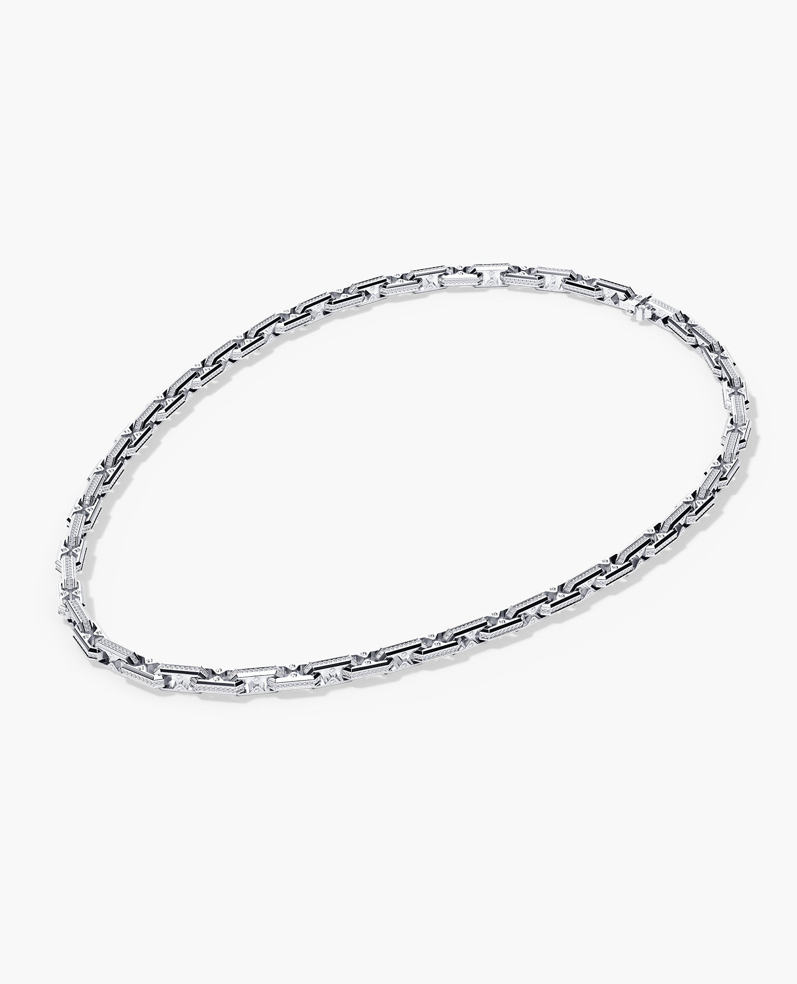 ARTURO Gold Link Necklace with Diamonds - 6mm