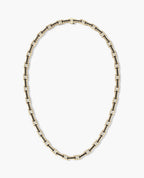 ARTURO Gold Link Necklace with Black Diamonds - 6mm