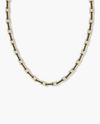 ARTURO Gold Link Necklace with Black Diamonds - 6mm