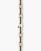 ARTURO Gold Link Necklace with Black Diamonds - 6mm