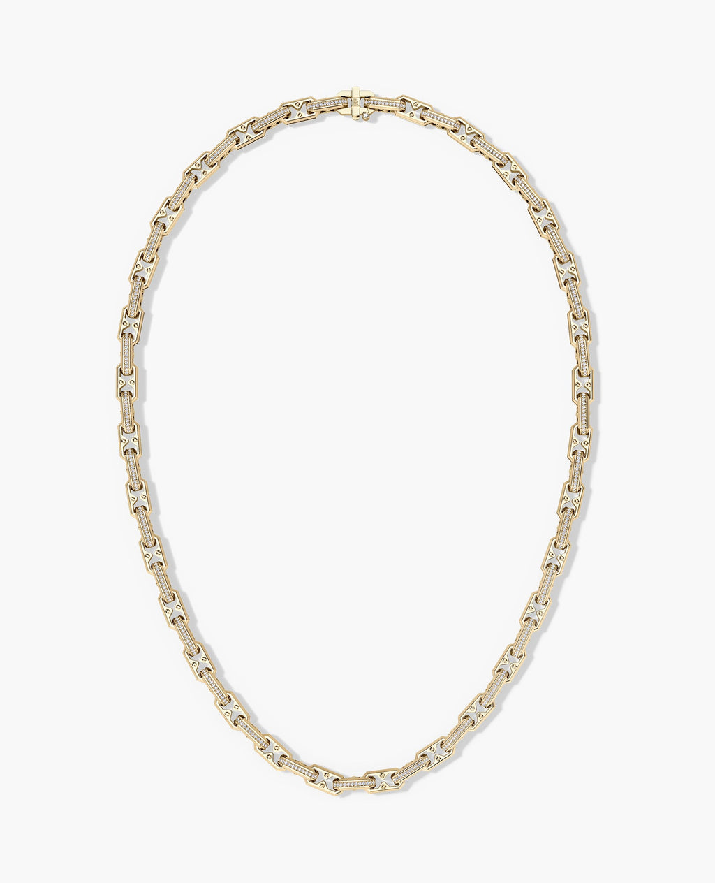 ARTURO Gold Link Necklace with Diamonds - 6mm