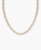 ARTURO Gold Link Necklace with Diamonds - 6mm