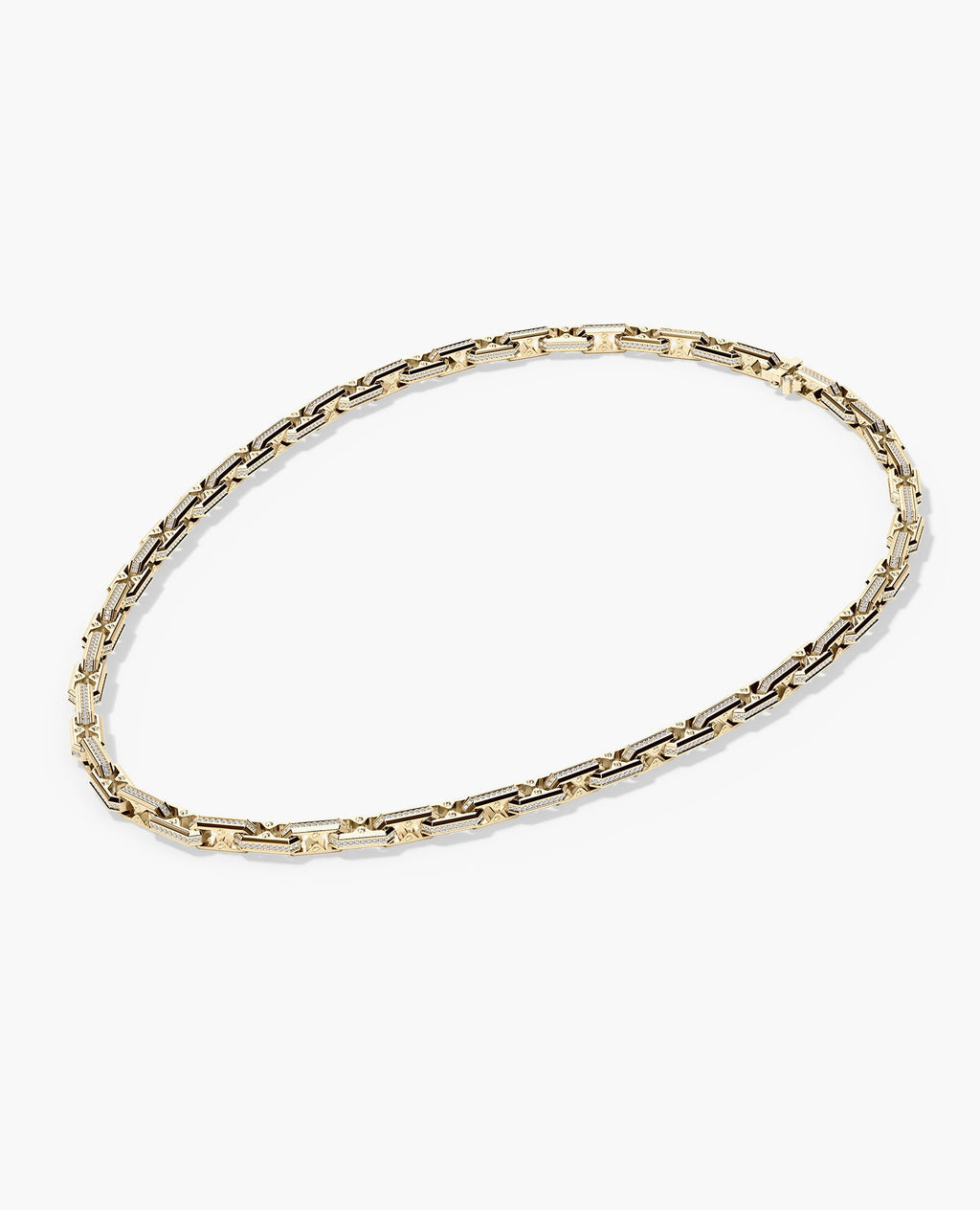 ARTURO Gold Link Necklace with Diamonds - 6mm