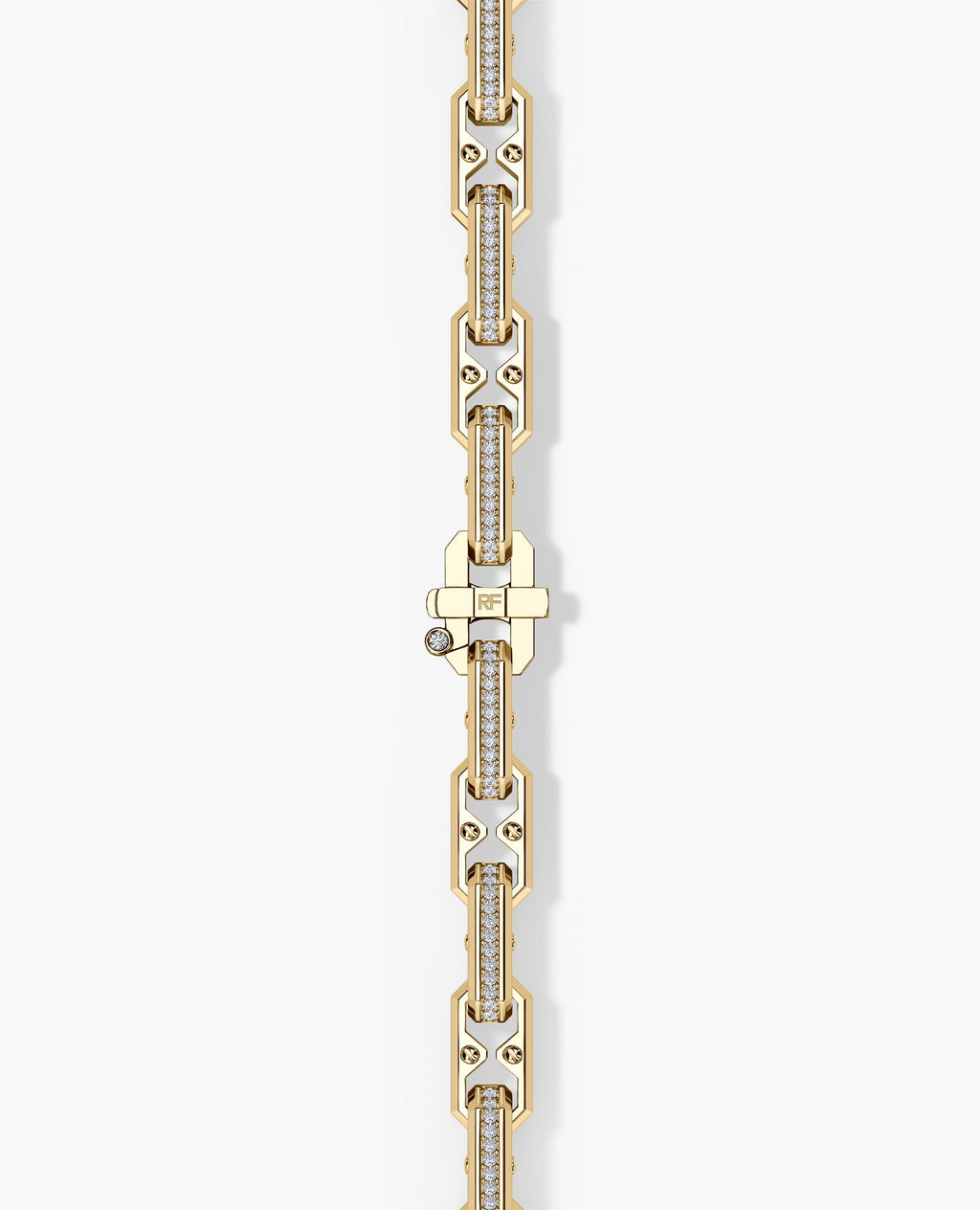 ARTURO Gold Link Necklace with Diamonds - 6mm