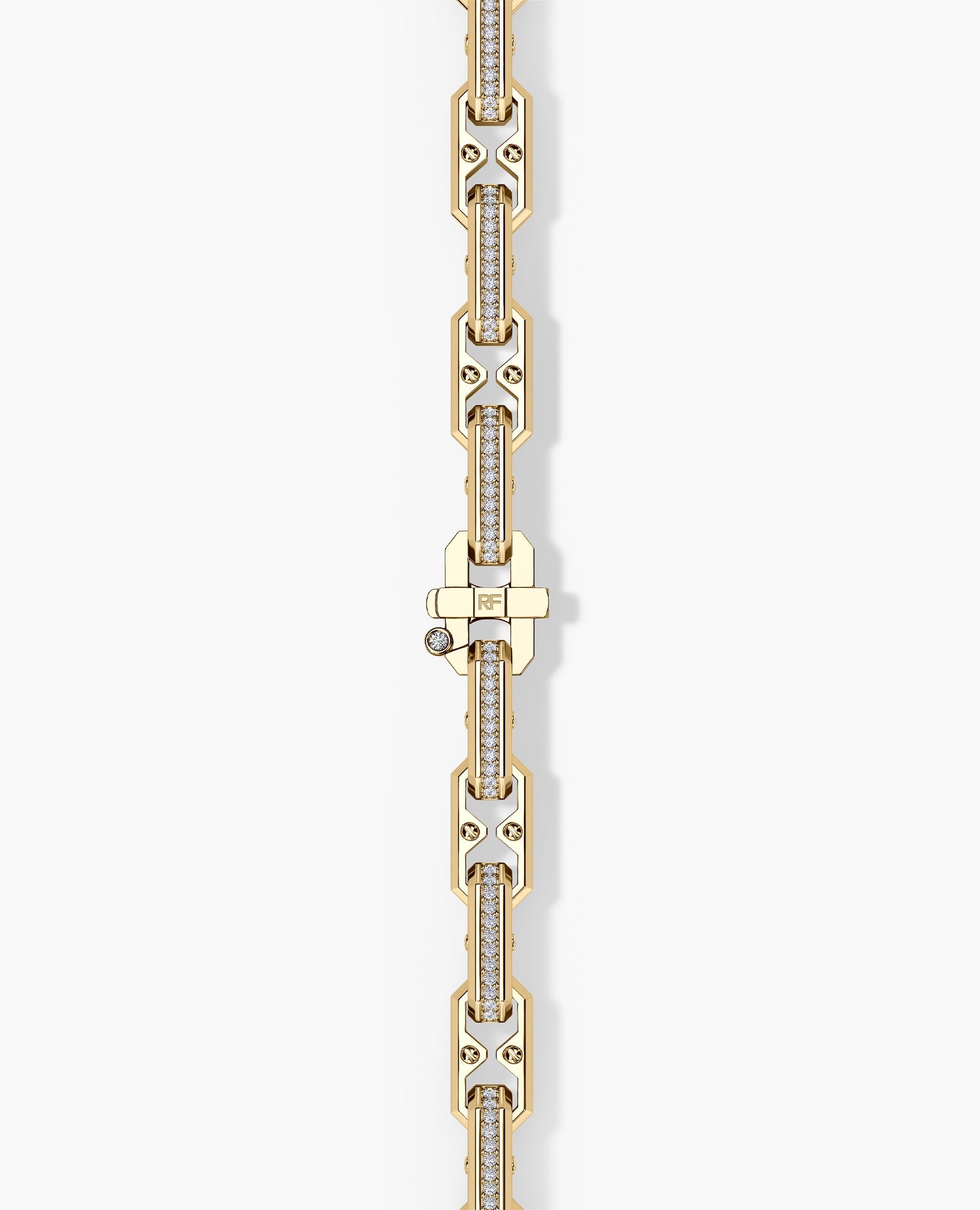 ARTURO Gold Link Necklace with Diamonds - 6mm