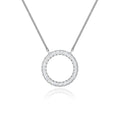 0.23 TCW Round Moissanite Diamond Circle Pendant Necklace