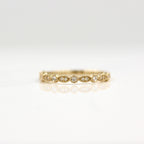 0.15 TCW Round Cut Milgrain Style Moissanite Wedding Band