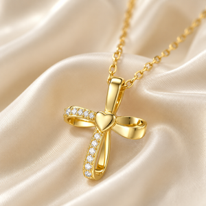 Jewelry Photography Specifications. Visual Style & Composition. Produce ultra-realistic macro photography of the uploaded Product, capturing every detail with precision. Set the product on a pure ivory silk surface to achieve a refined and timeless luxury aesthetic. Utilize background bokeh mode to simulate professional jewelry showroom scenes. Maintain absolute fidelity to the reference file regarding product design, diamond details, and camera angles. Technical Requirements & Branding. Output image quality must be exactly 2000 x 2000 pixels.