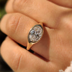 Solitaire Oval Diamond Ring in Bezel Setting