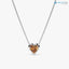 Citrine Necklace, Heart Necklace, Solid Gold, Natural Gemstone DisneyValley