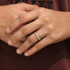 Men's Engagement Ring in Hammer Finish