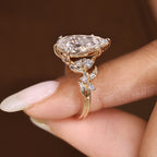 IGI certified 5 - 8 Carat Nature inspired Pear Shaped Diamond Ring