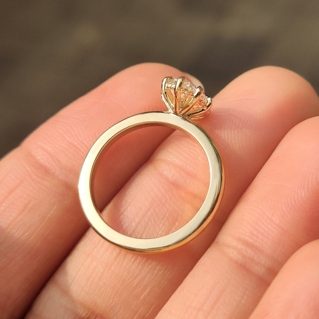 Solitaire Oval Diamond Engagement Ring