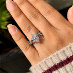 Dutch Marquise Diamond Ring in Cluster Setting
