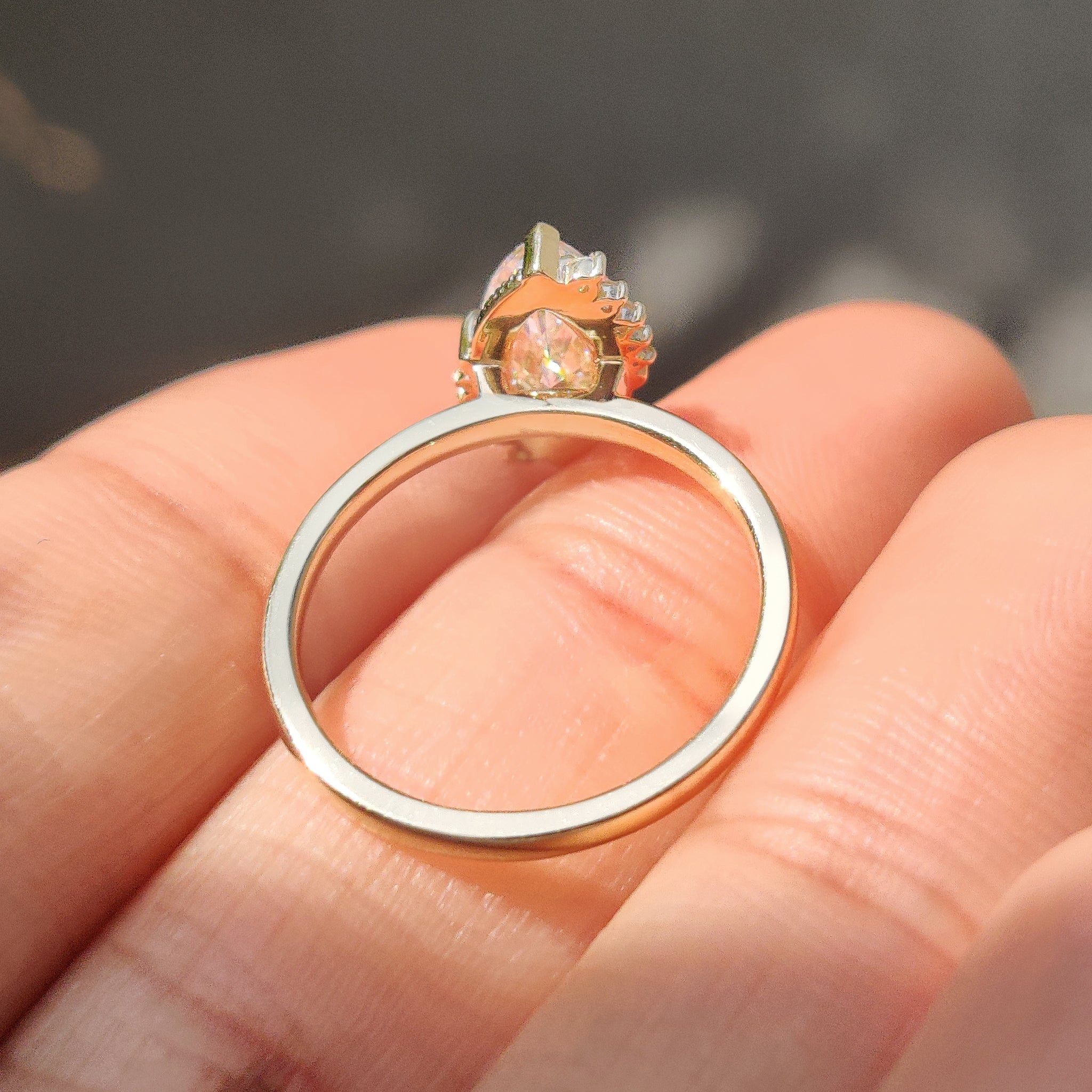 Marquise Cut Ring in Milgrain Details