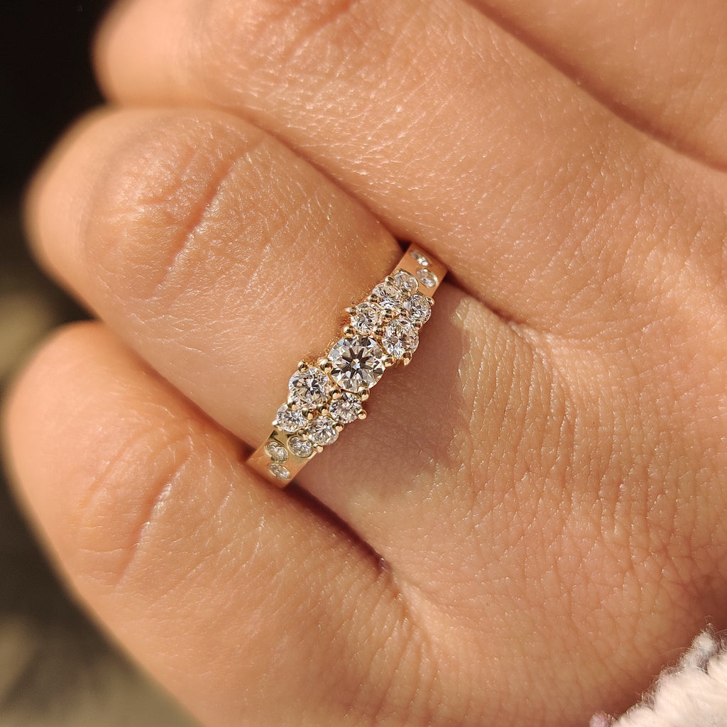 Round Diamond Band in Scattered Setting
