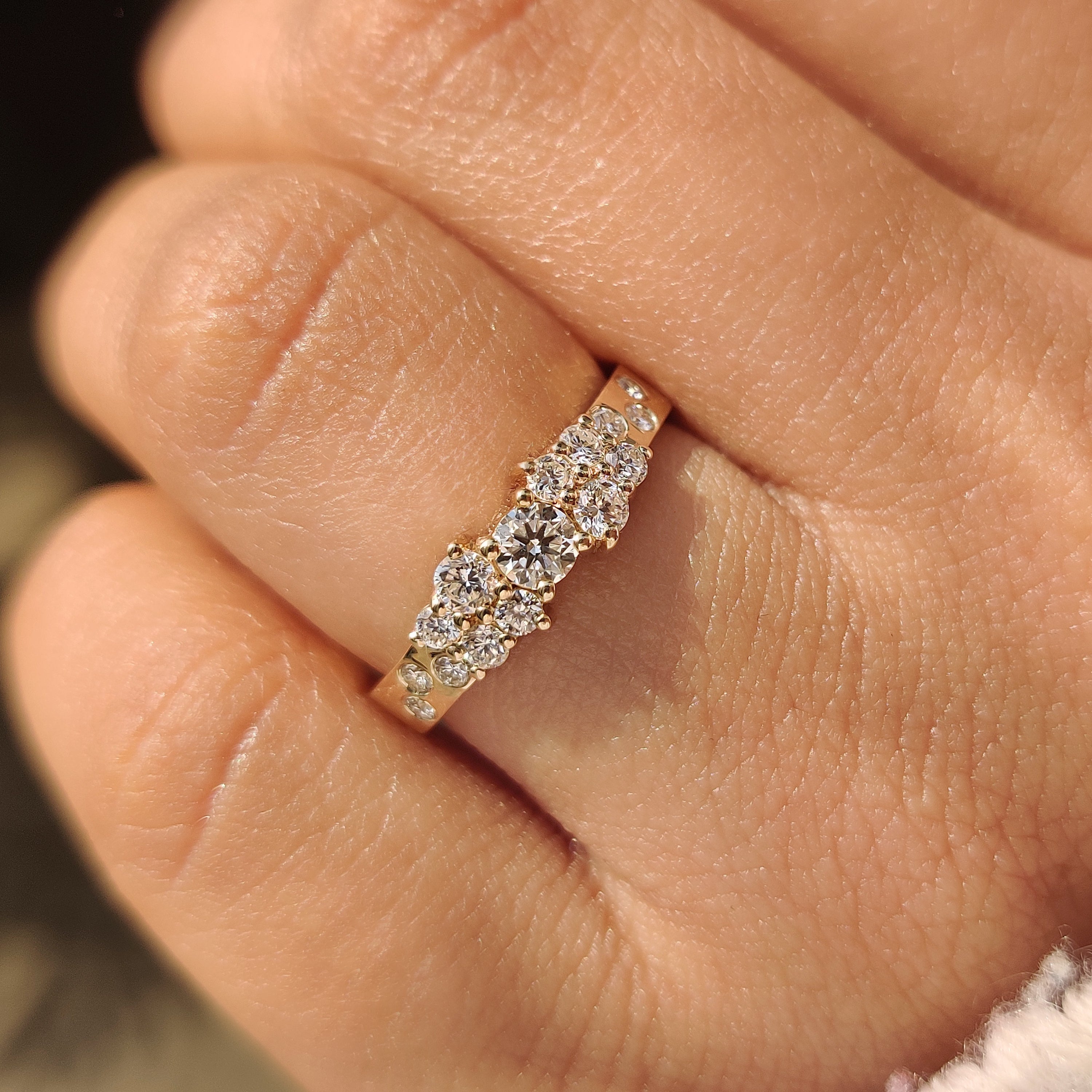 Round Diamond Band in Scattered Setting
