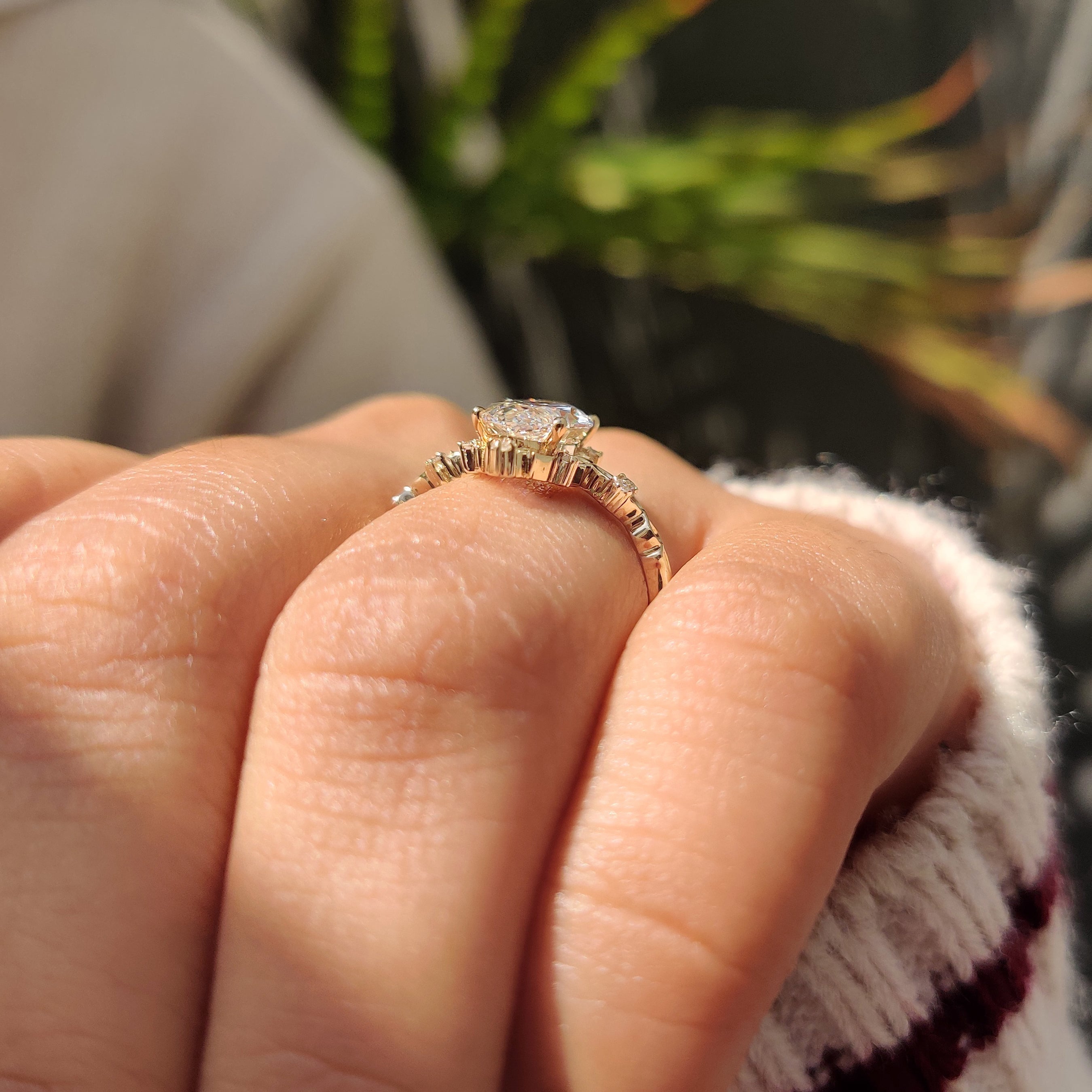 Marquise Cut Engagement Ring in Vintage Style
