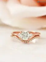 Colorless Cushion lab grown Alternative Bridal Engagement Ring DisneyValley
