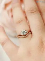 Colorless Cushion lab grown Alternative Bridal Engagement Ring DisneyValley