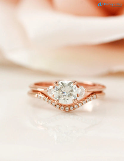 Colorless Cushion lab grown Alternative Bridal Engagement Ring - DisneyValley