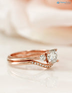 Colorless Cushion lab grown Alternative Bridal Engagement Ring - DisneyValley