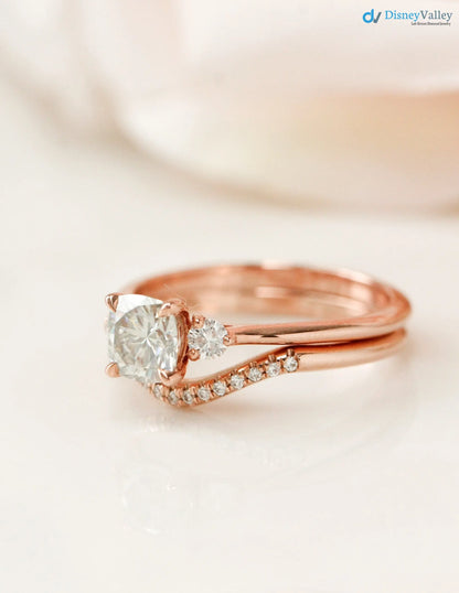 Colorless Cushion lab grown Alternative Bridal Engagement Ring - DisneyValley