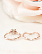 Colorless Cushion lab grown Alternative Bridal Engagement Ring - DisneyValley
