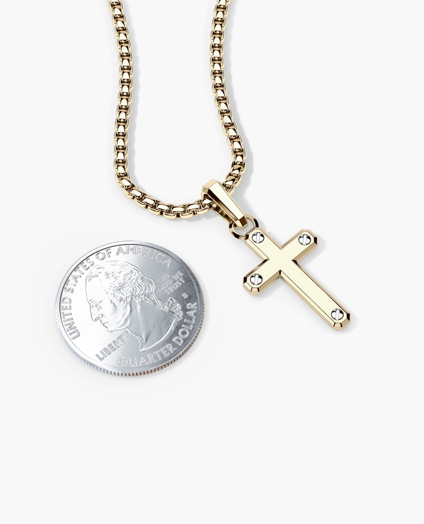 CROSS Two-Tone Gold Pendant