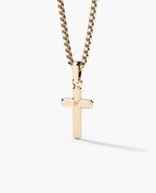 CROSS Two-Tone Gold Pendant with 0.05ct Diamonds - 25mm