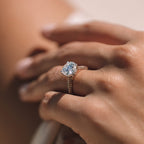 2.30 CT Round Moissanite Pave Setting Engagement Ring