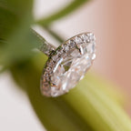 1.60 CT Marquise Cut Moissanite Halo Engagement Ring