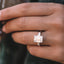 4.40 CT Emerald Moissanite Three Stones Engagement Ring