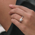 1.90 CT Round Cut Moissanite Hidden Halo & Pave Setting Engagement Ring